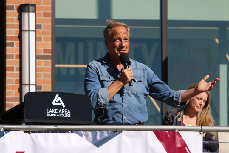 Orator and TV Personality Mike Rowe, was on hand at LATC for the ribbon cutting for the new archway over Arrow Avenue.