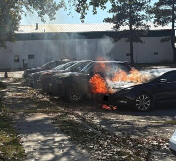 Car catches fire in WHS parking lot | Watertown Current