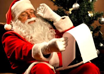 Santa checking his list
