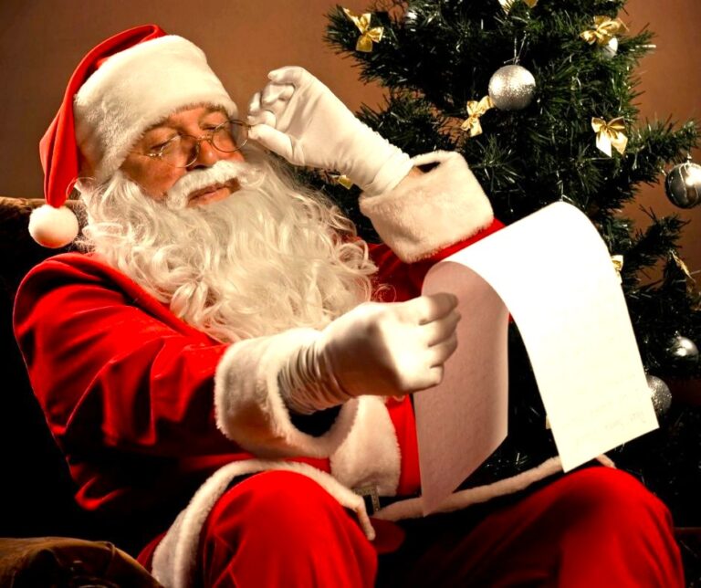 Santa checking his list