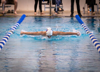 Jayden Nerdig during the 200 yard butterfly