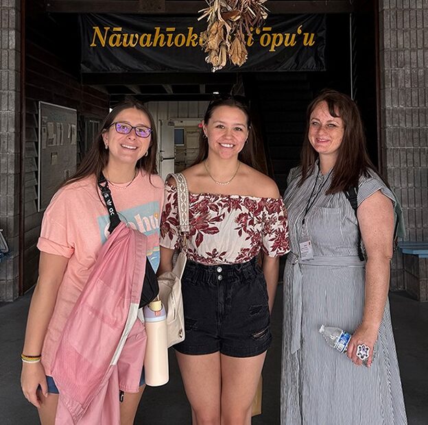 Dallas Kelso Dasani LaCroix and Erin Griffin during their trip to a language conference in Hawaii e1775749783478