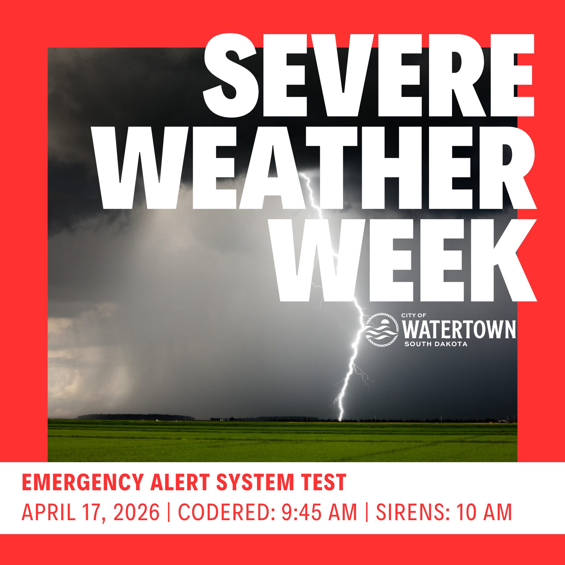 emergency alert system TEST April 17 2026 Codered 945 AM SIRENS 10 AM