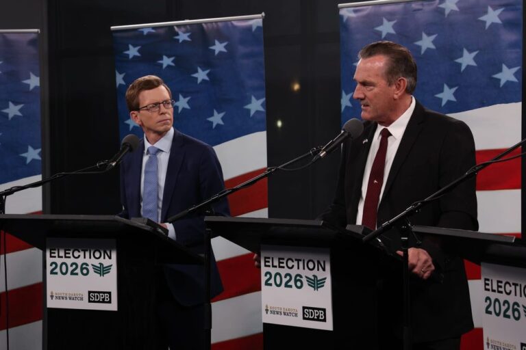 2026 04 13 Dusty Johnson and Larry Rhoden at SDPB debate