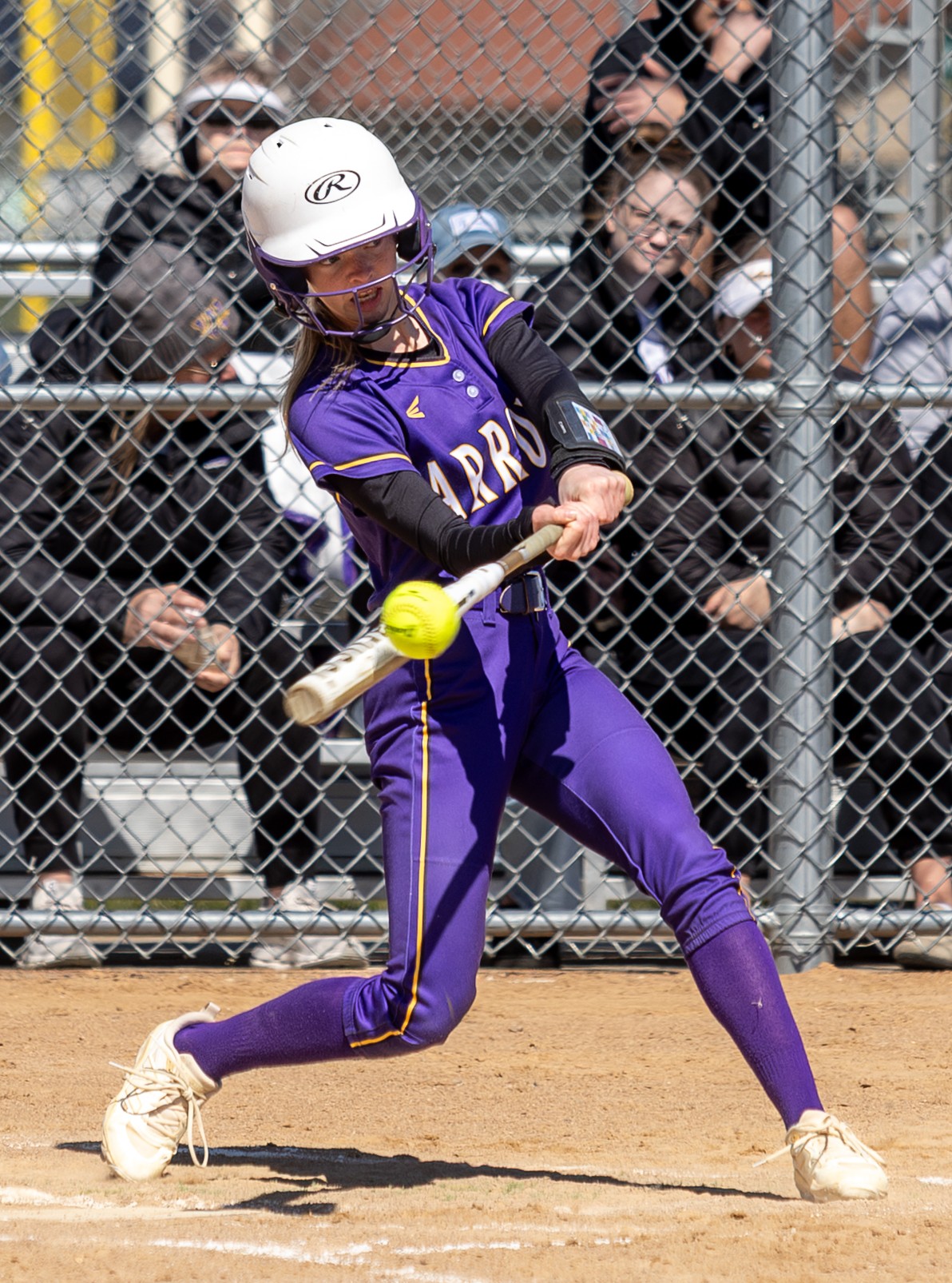 Leah Struckman hits the ball