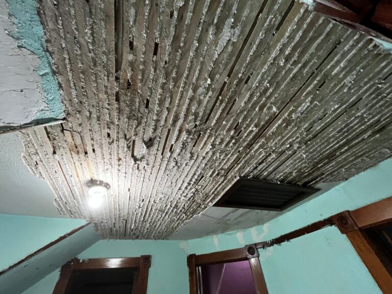partially deplastered ceiling 002
